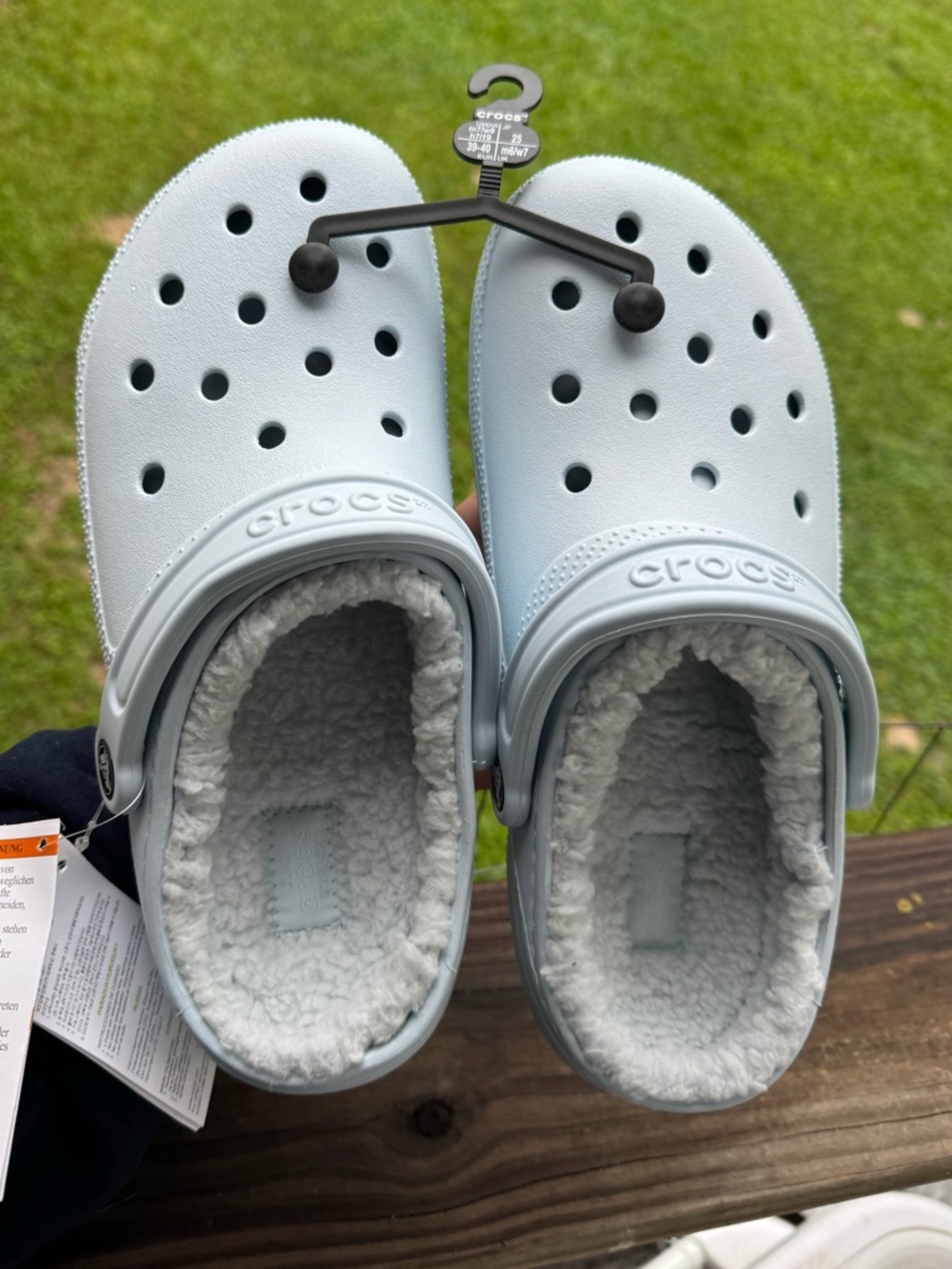CROCS Mineral Blue Classic Lined Clogs